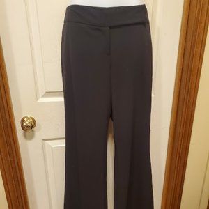 Black pants with flat front fasterner